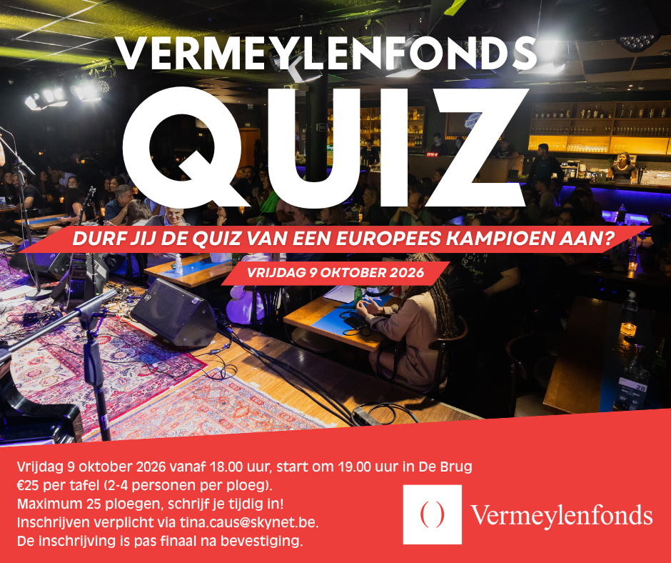 Quiz Vermeylenfonds Brugge met Nico Pattyn flyer